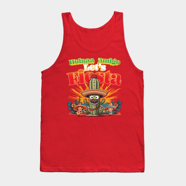 "Hola amigo let's fiesta" Tank Top by imageknockout